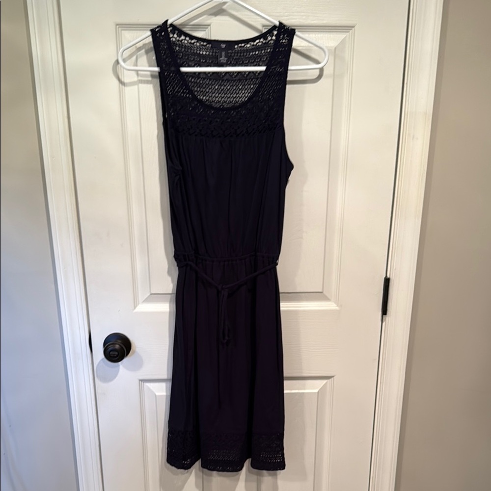 GAP Navy Lace Trimmed Dress
